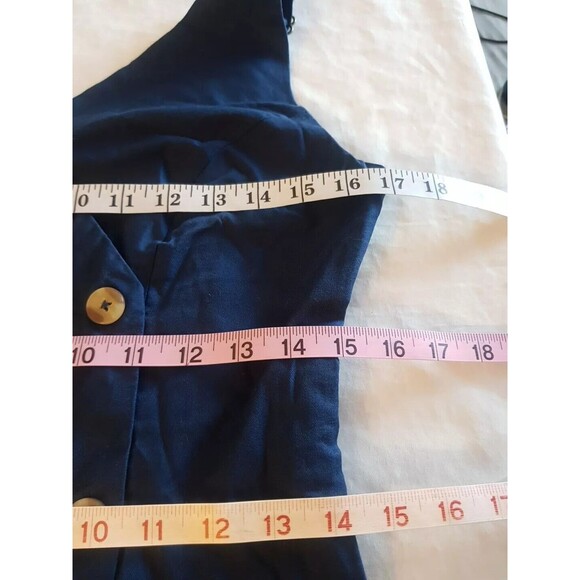 Time And Tru Dress Womens Size Medium Size 8-10 Blue Belt Cove Boho Bohemian - Picture 10 of 11